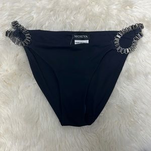 New - Moeva Swimwear Bikini Bottom with Gunmetal details